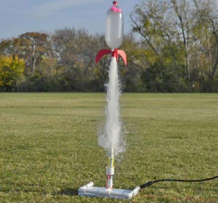 Figure 1: Displays a picture of a working bottle rocket.